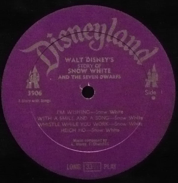 Unknown Artist : Walt Disney's Story And Songs From Snow White And The Seven Dwarfs (LP, Album, RE, Gat)