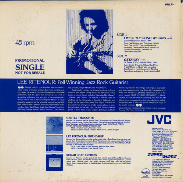 Lee Ritenour : Fusion (12", Promo)