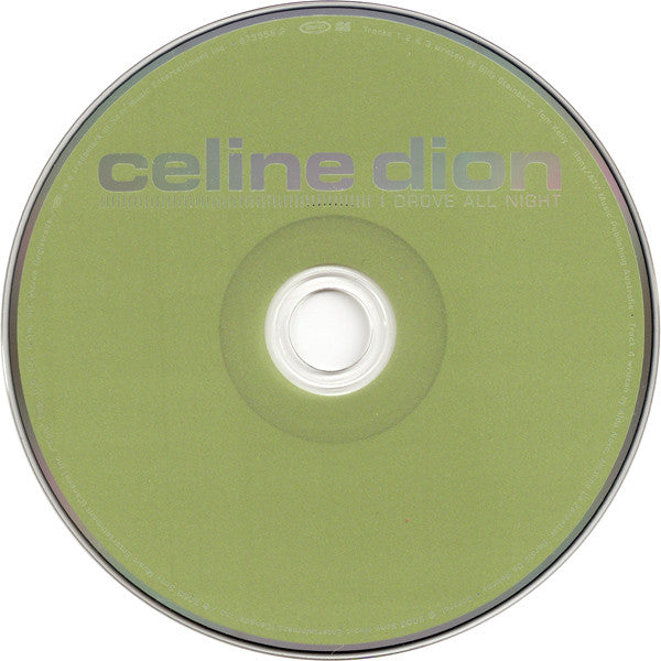 Céline Dion : I Drove All Night (CD, Maxi)