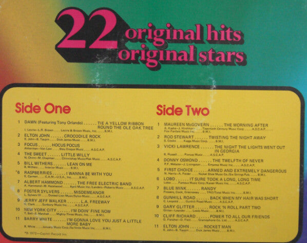 Various : Fantastic 22 Original Hits 22 Original Stars (LP, Comp, Ltd, Son)