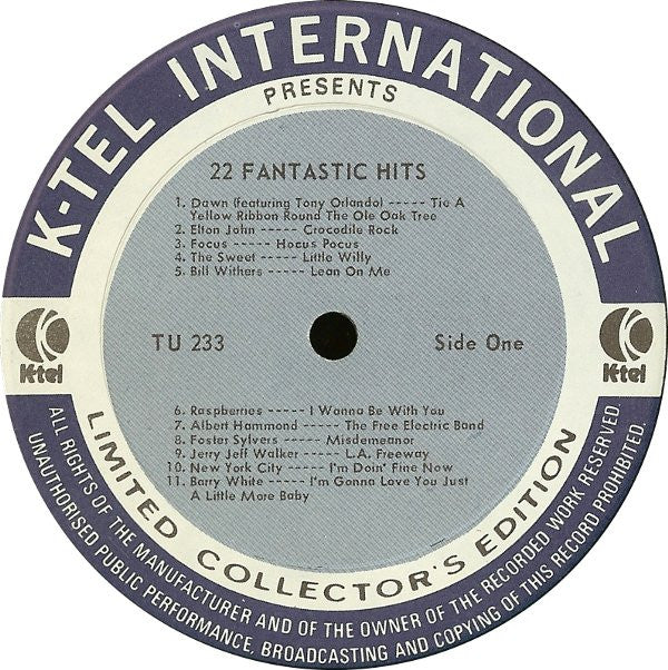 Various : Fantastic 22 Original Hits 22 Original Stars (LP, Comp, Ltd, Son)