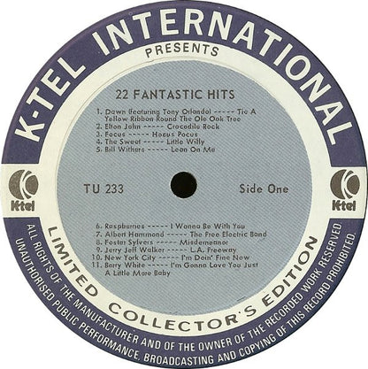 Various : Fantastic 22 Original Hits 22 Original Stars (LP, Comp, Ltd, Son)