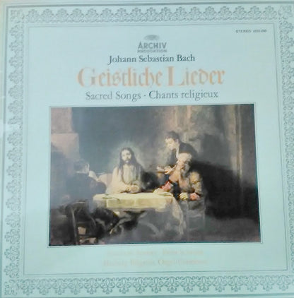 Johann Sebastian Bach / Elisabeth Speiser - Peter Schreier - Hedwig Bilgram : Geistliche Lieder (LP)