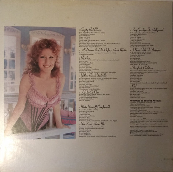 Bette Midler : Broken Blossom (LP, Album, PR,)