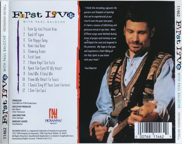 Paul Baloche : First Love (CD, Album)