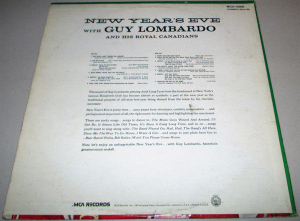 Guy Lombardo And His Royal Canadians : New Year's Eve (LP, Album, RE, RP)