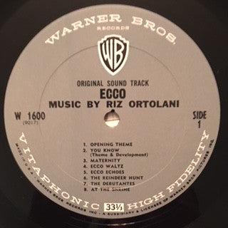 Riz Ortolani : Ecco (Original Soundtrack) (LP, Album, Mono)