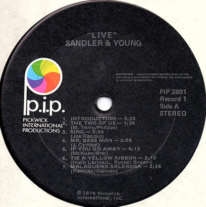 Sandler & Young : Sandler & Young Live! (2xLP, Album)