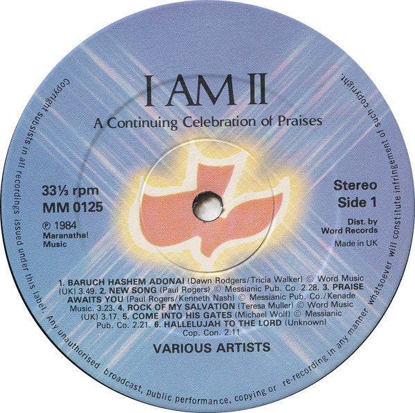 Various : I Am II: A Continuing Celebration Of Praises (LP)