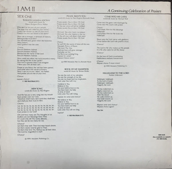 Various : I Am II: A Continuing Celebration Of Praises (LP)