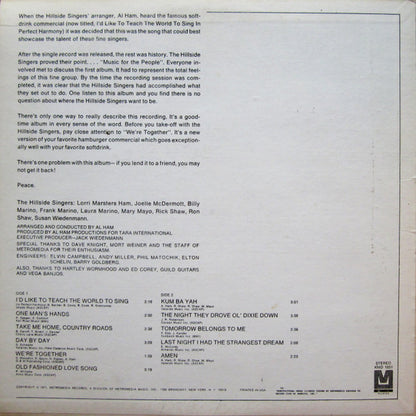 The Hillside Singers : I'd Like To Teach The World To Sing (LP, Album, Club)