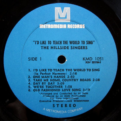 The Hillside Singers : I'd Like To Teach The World To Sing (LP, Album, Club)