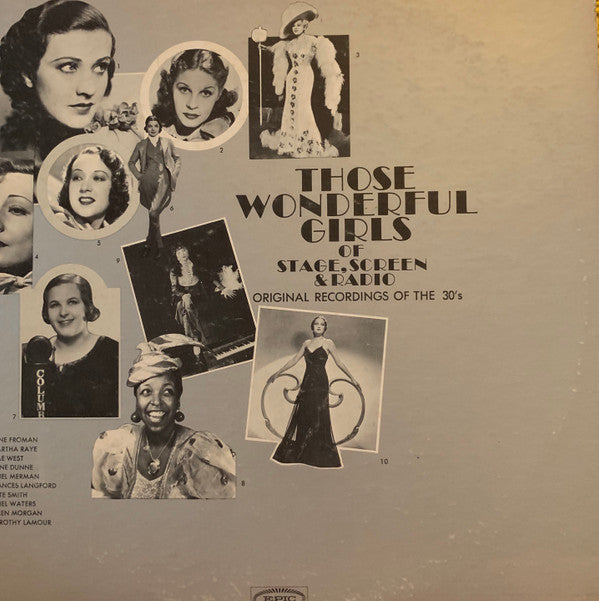 Various : Those Wonderful Girls Of Stage, Screen & Radio (2xLP, Comp, Gat)