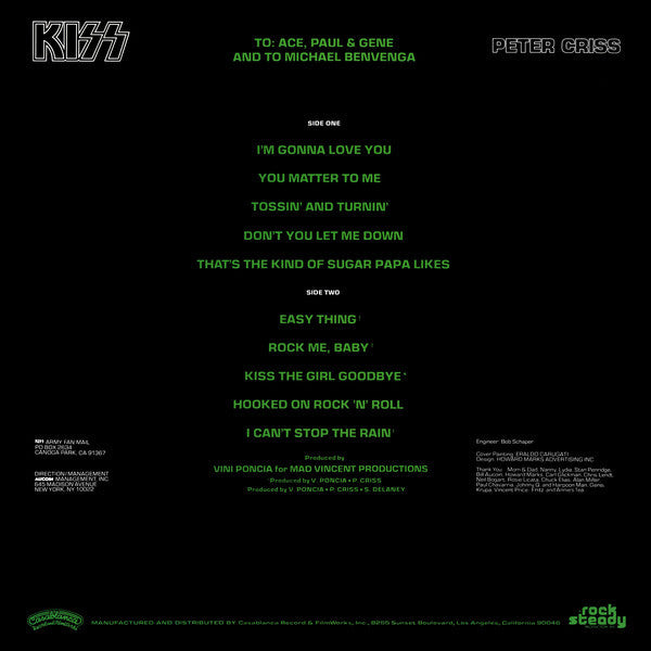 Kiss, Peter Criss : Peter Criss (LP, Album, Kee)