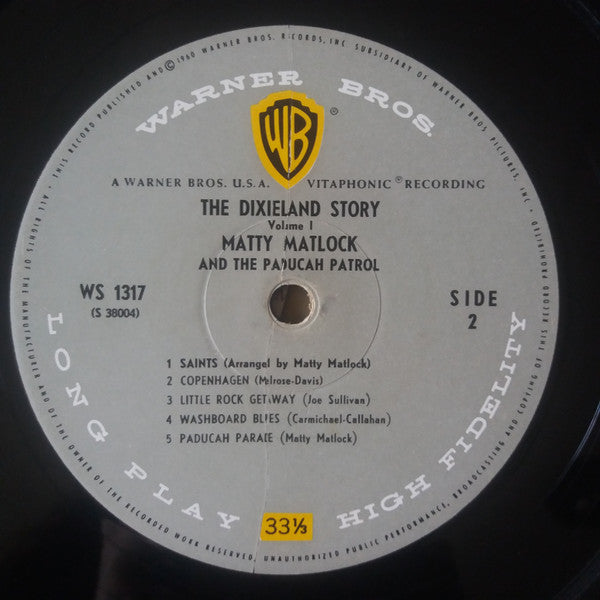 Matty Matlock And The Paducah Patrol : The Dixieland Story (LP, Album)