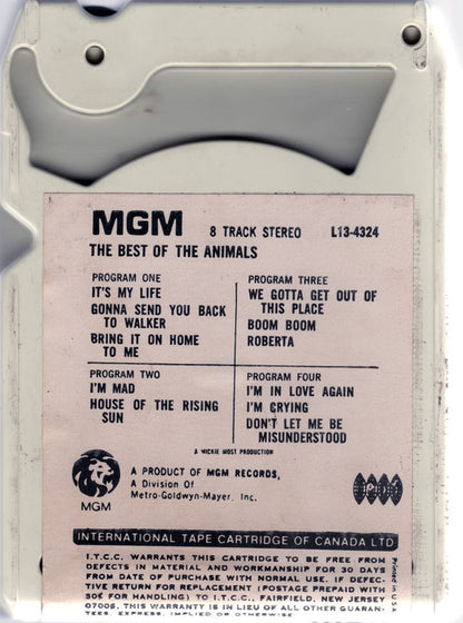 The Animals : The Best Of The Animals (8-Trk, Comp, RE)