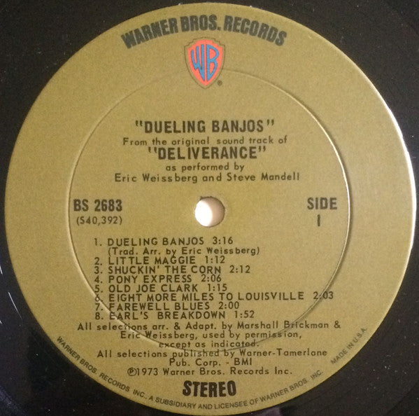 Eric Weissberg And Steve Mandell : Dueling Banjos From The Original Motion Picture Soundtrack Deliverance And Additional Music (LP, Album, Comp, Ter)