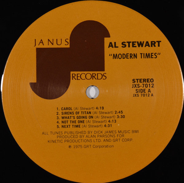 Al Stewart : Modern Times (LP, Album, San)