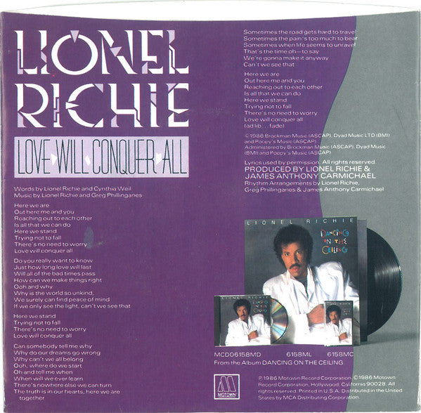Lionel Richie : Love Will Conquer All (7", Single)