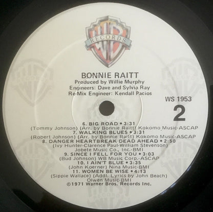 Bonnie Raitt : Bonnie Raitt (LP, Album, RE, Win)