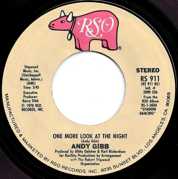 Andy Gibb : (Our Love) Don't Throw It All Away / One More Look At The Night (7", Single, CP )