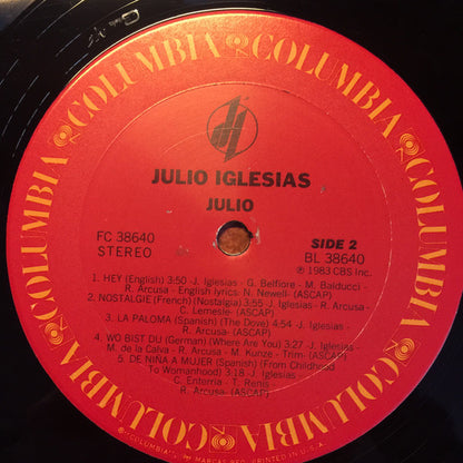 Julio Iglesias : Julio (LP, Album, Car)