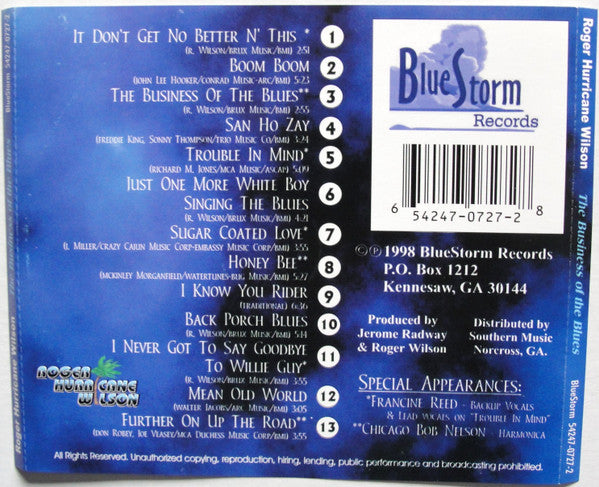 Roger Hurricane Wilson : The Business Of The Blues (CD, Album)