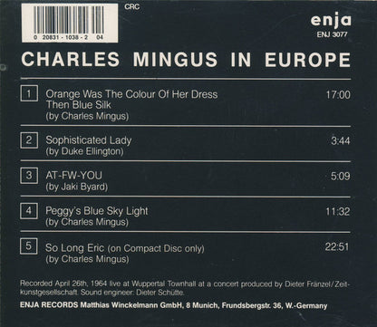 Charles Mingus : Mingus In Europe (CD, Album, Club, RE)