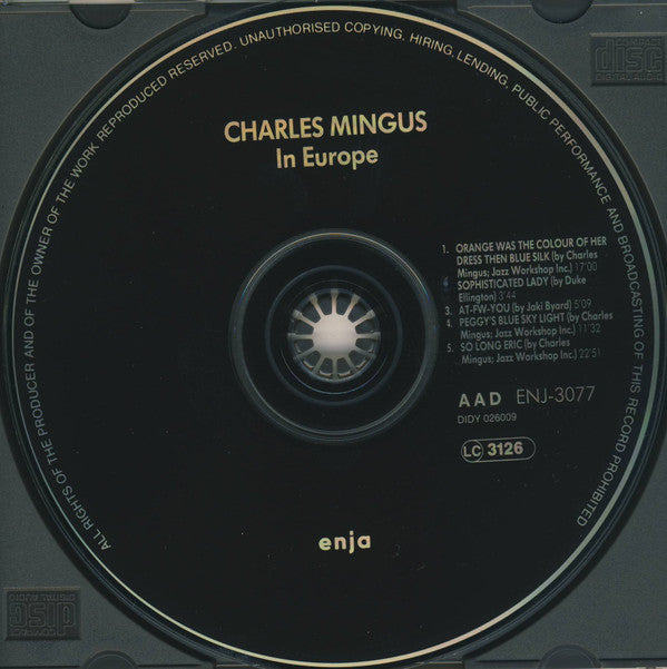 Charles Mingus : Mingus In Europe (CD, Album, Club, RE)