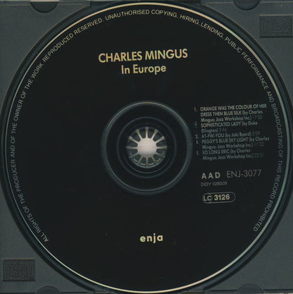 Charles Mingus : Mingus In Europe (CD, Album, Club, RE)