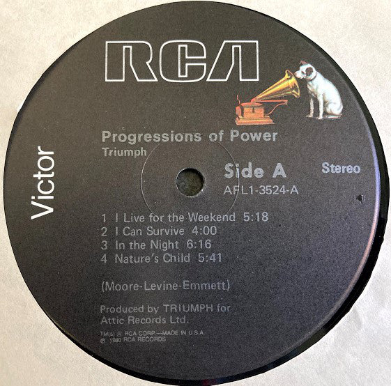 Triumph (2) : Progressions Of Power (LP, Album, Ind)