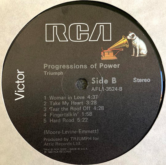 Triumph (2) : Progressions Of Power (LP, Album, Ind)