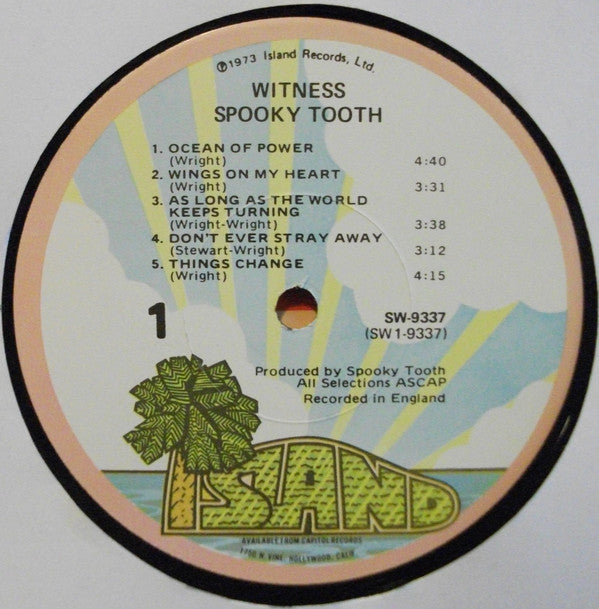 Spooky Tooth : Witness (LP, Album, Los)