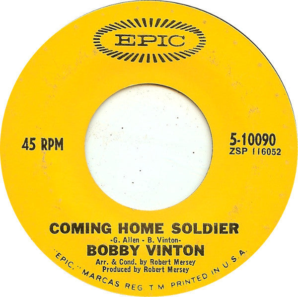 Bobby Vinton : Coming Home Soldier (7", Single, Styrene, Pit)