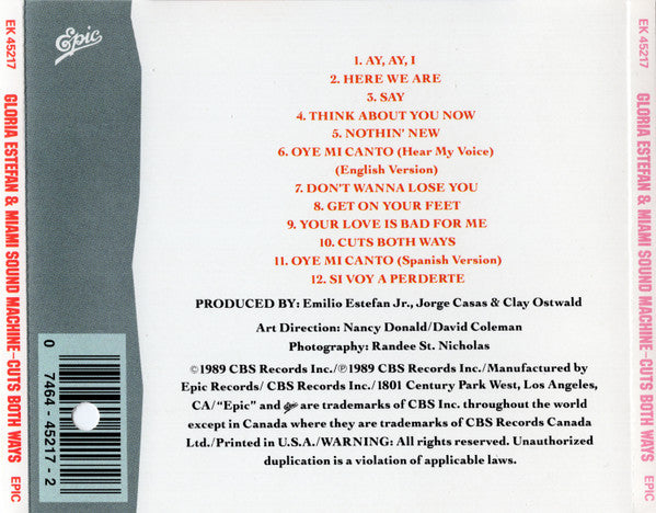 Gloria Estefan : Cuts Both Ways (CD, Album, Lon)