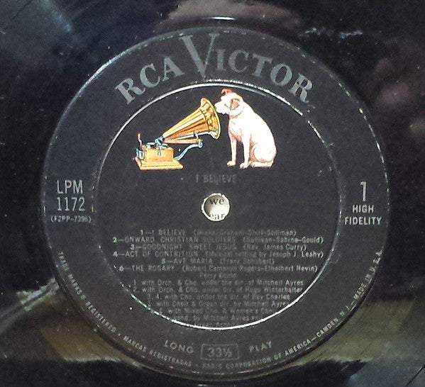 Perry Como : I Believe (LP, Album, Roc)