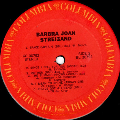 Barbra Streisand : Barbra Joan Streisand (LP, Album, Ter)