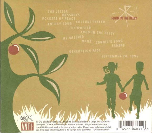 Xavier Rudd : Food In The Belly (CD, Album)
