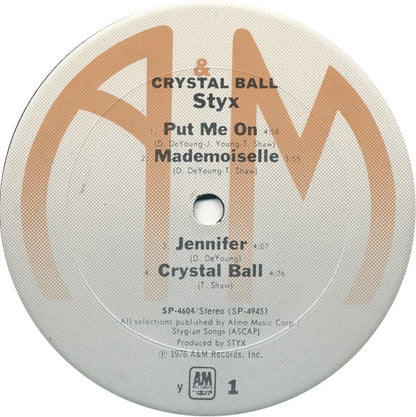 Styx : Crystal Ball (LP, Album, Ter)