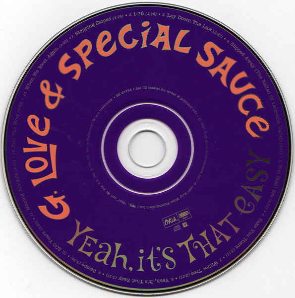 G. Love & Special Sauce : Yeah, It's That Easy (CD, Album)