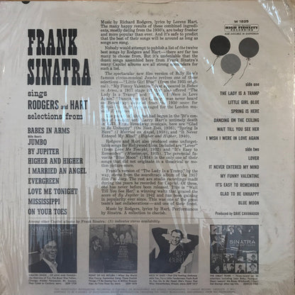 Frank Sinatra : Sings Rodgers And Hart (LP, Comp, Mono, Scr)