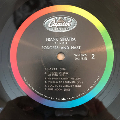 Frank Sinatra : Sings Rodgers And Hart (LP, Comp, Mono, Scr)