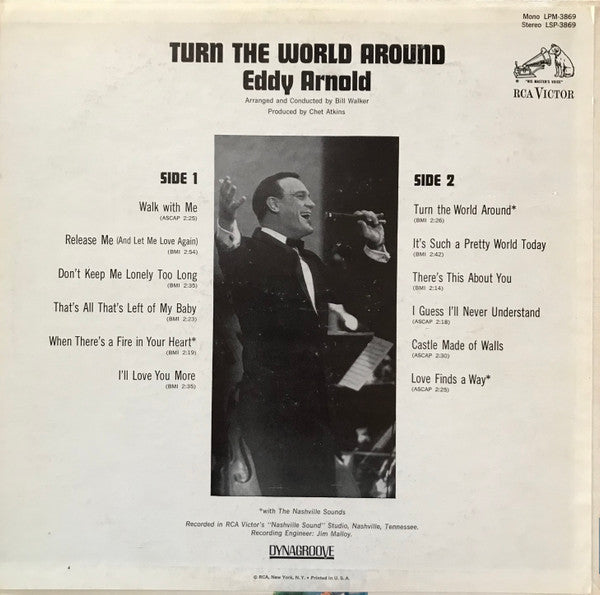 Eddy Arnold : Turn The World Around (LP, Album, Hol)