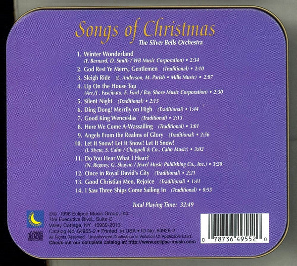 The Silver Bells Orchestra : Songs Of Christmas (CD, Album, Tin)