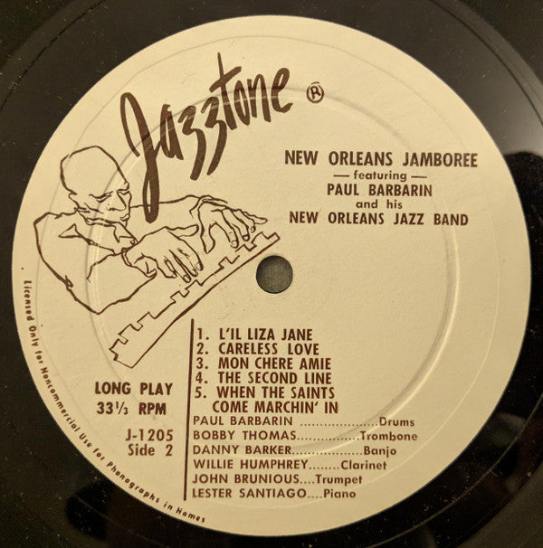 Paul Barbarin And His Jazz Band : New Orleans Jamboree (LP)