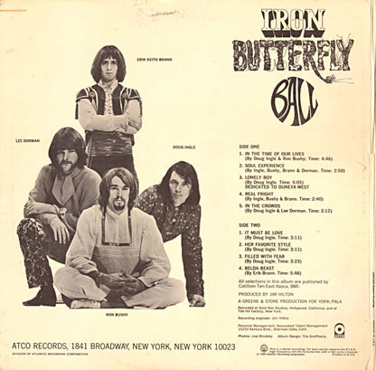 Iron Butterfly : Ball (LP, Album, PR )
