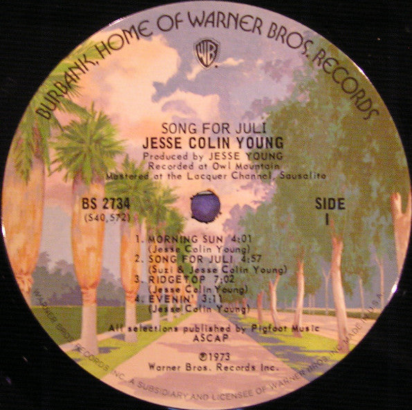 Jesse Colin Young : Song For Juli (LP, Album)