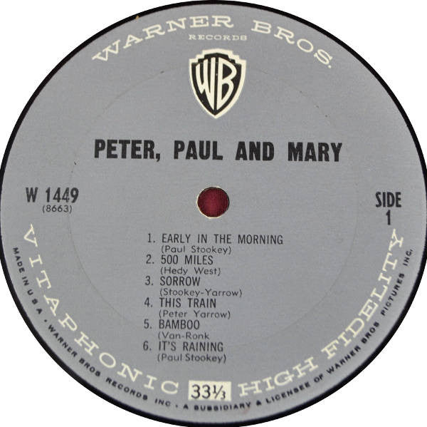 Peter, Paul & Mary : Peter, Paul And Mary (LP, Album, Mono)