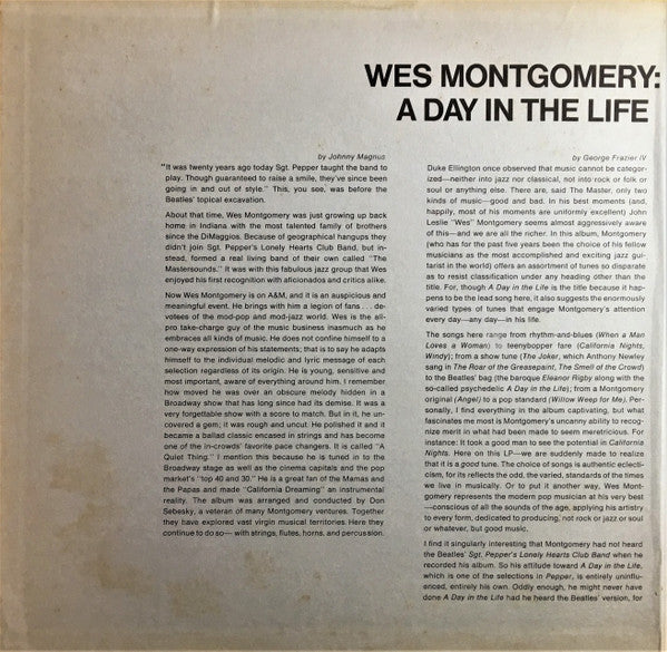 Wes Montgomery : A Day In The Life (LP, Album, RE)