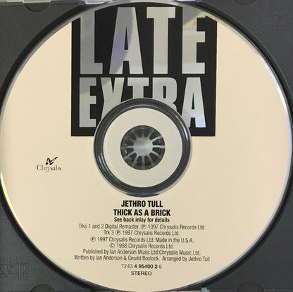 Jethro Tull : Thick As A Brick (CD, Album, Club, RE)